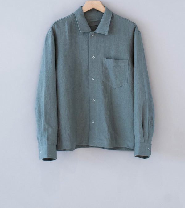 James Coward 'Workshop Shirt' (Flint Belgian Linen)