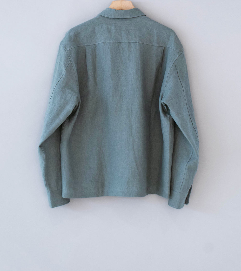 James Coward 'Workshop Shirt' (Flint Belgian Linen)