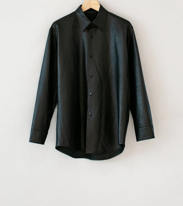 Cale 'Lamb Leather Shirt' (Black)