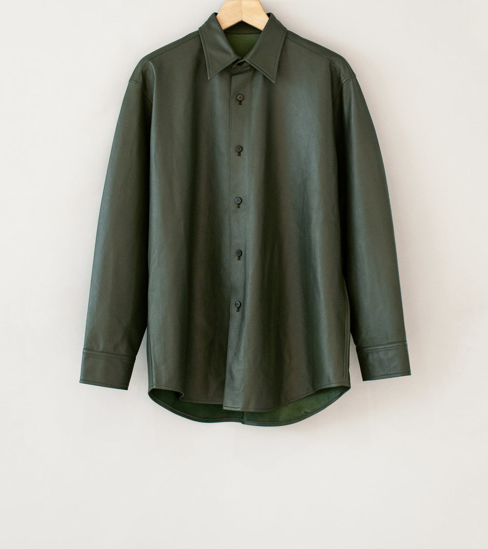 Cale 'Lamb Leather Shirt' (Green)