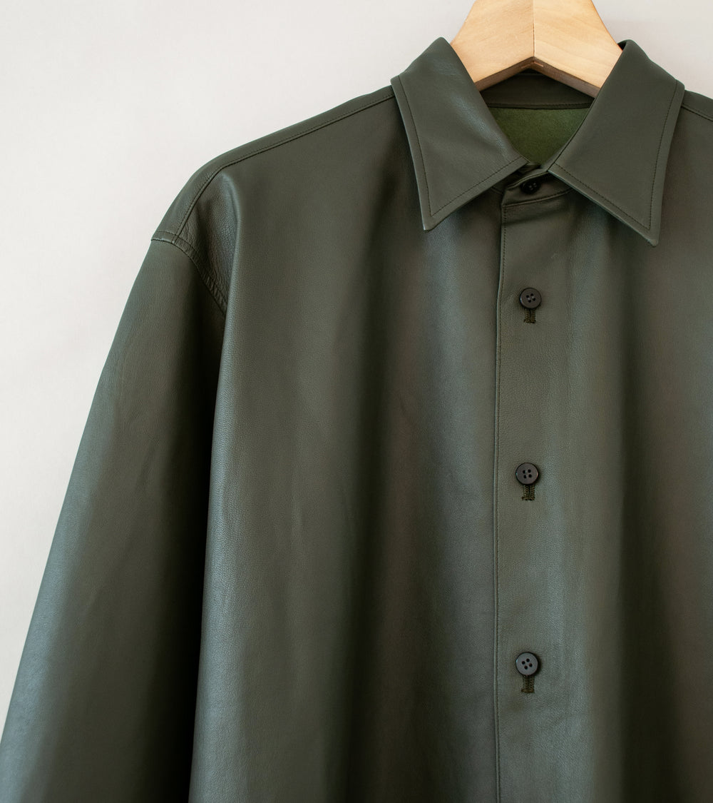 Cale 'Lamb Leather Shirt' (Green)