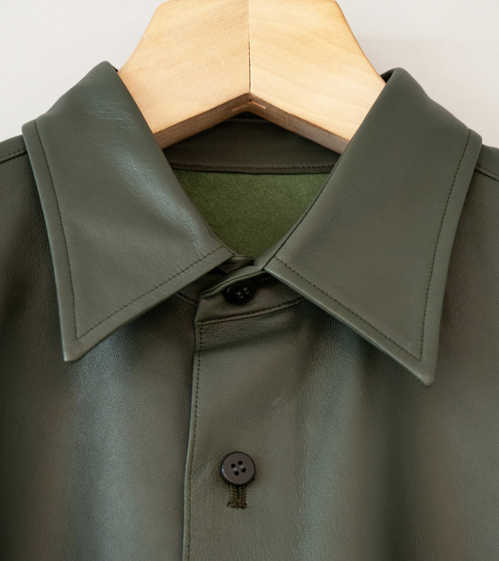 Cale 'Lamb Leather Shirt' (Green)