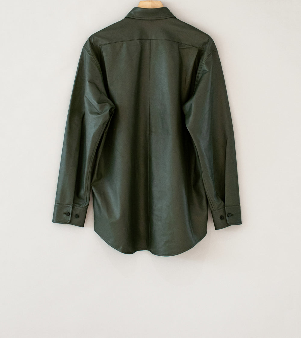 Cale 'Lamb Leather Shirt' (Green)