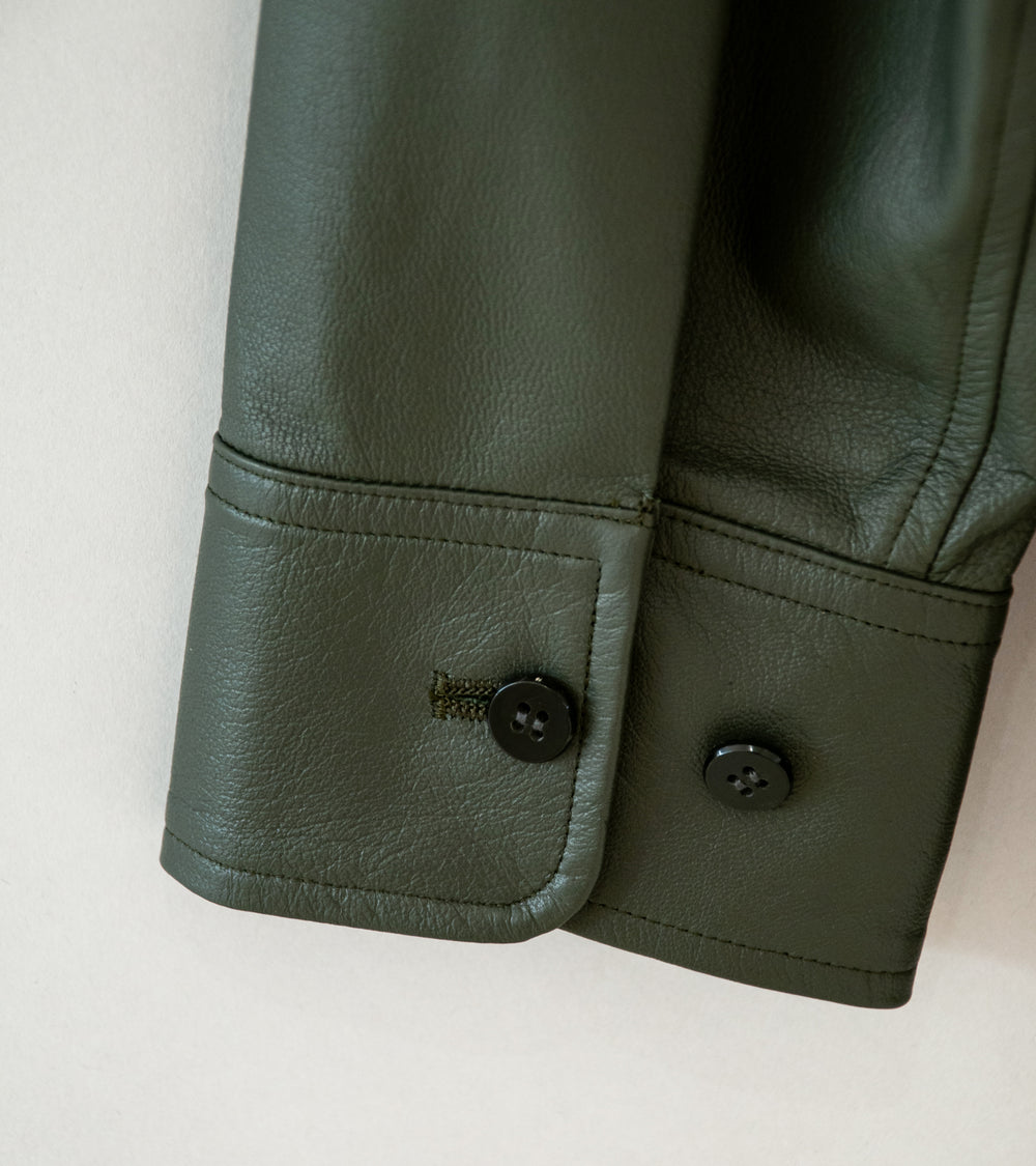 Cale 'Lamb Leather Shirt' (Green)