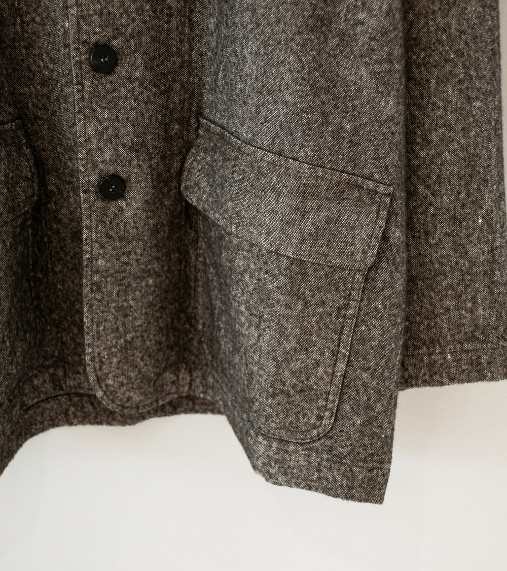 Cale 'Linen Wool Heavy Garment Dye Jacket' (Gray Brown)