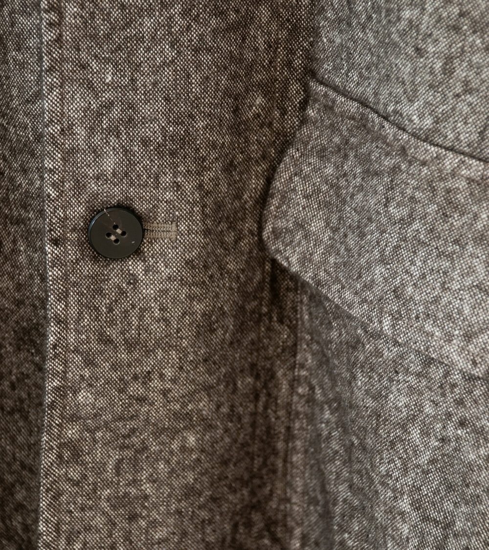 Cale 'Linen Wool Heavy Garment Dye Jacket' (Gray Brown)