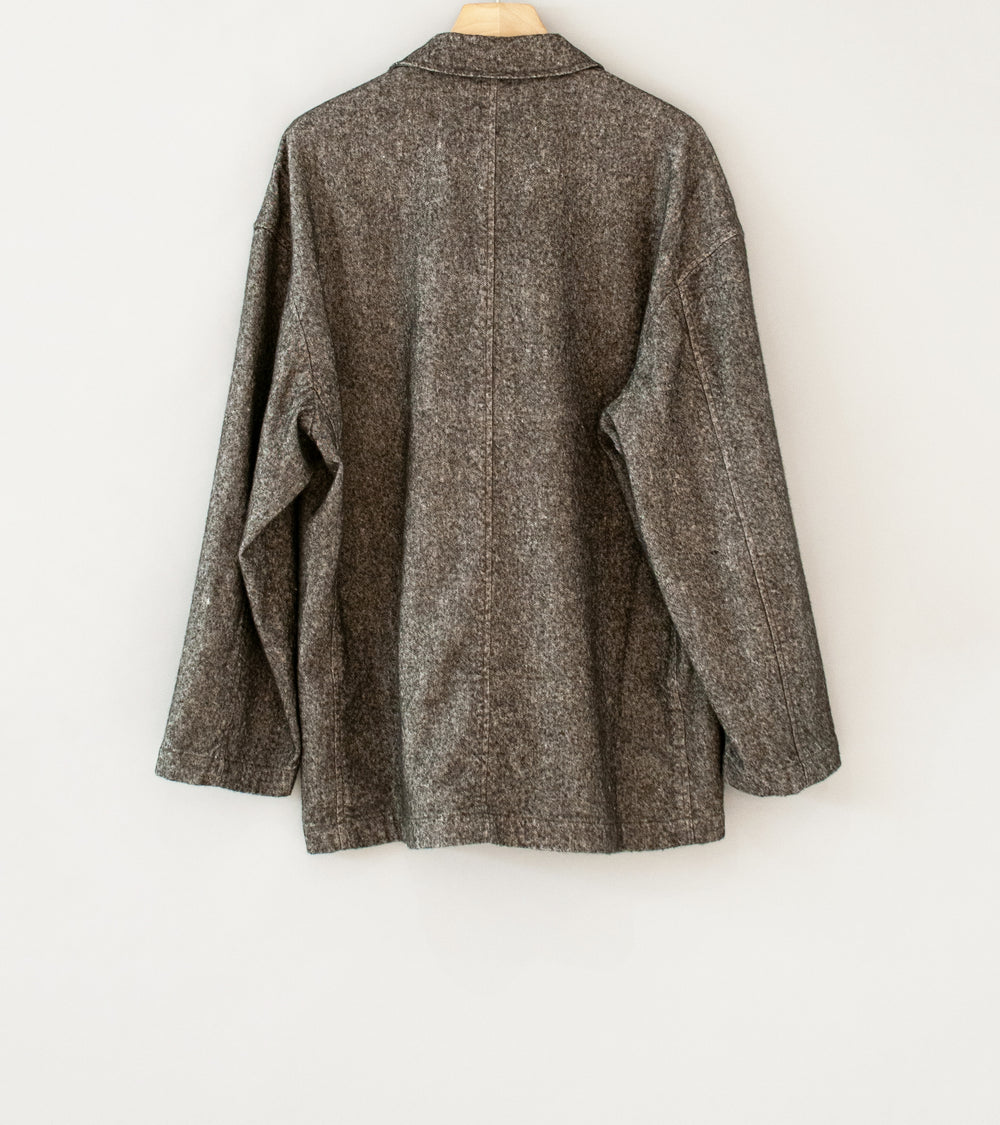 Cale 'Linen Wool Heavy Garment Dye Jacket' (Gray Brown)