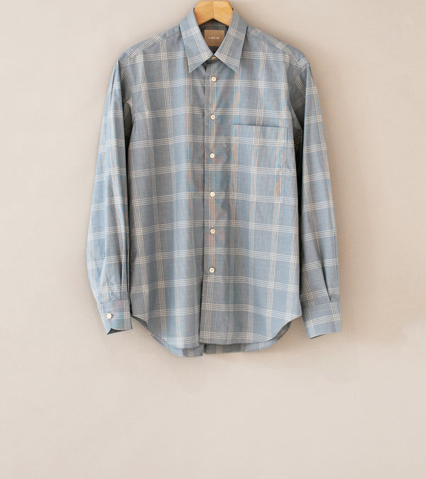 C'H'C'M' 'Regular Collar Shirt' (Blue Check)