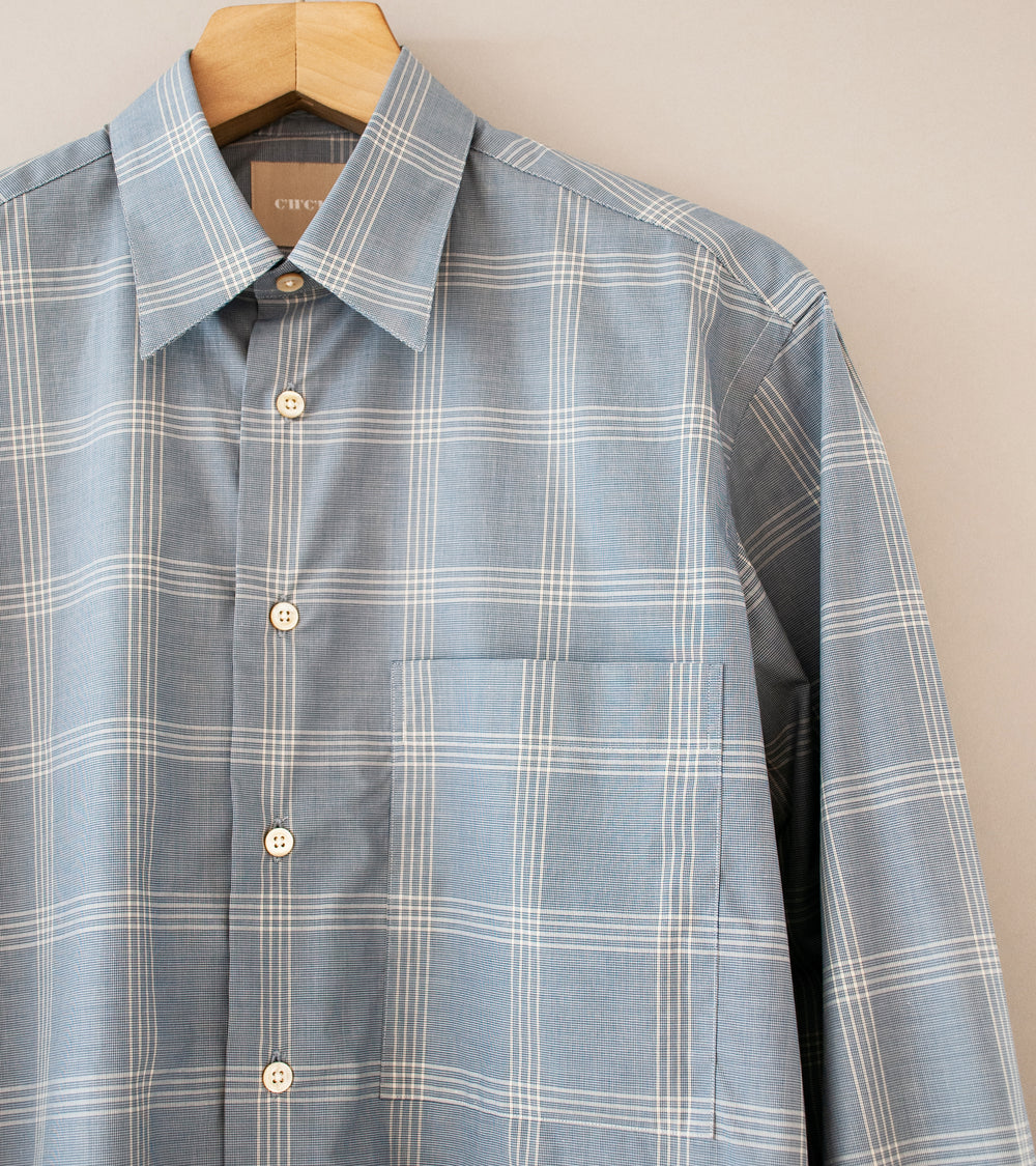 C'H'C'M' 'Regular Collar Shirt' (Blue Check)