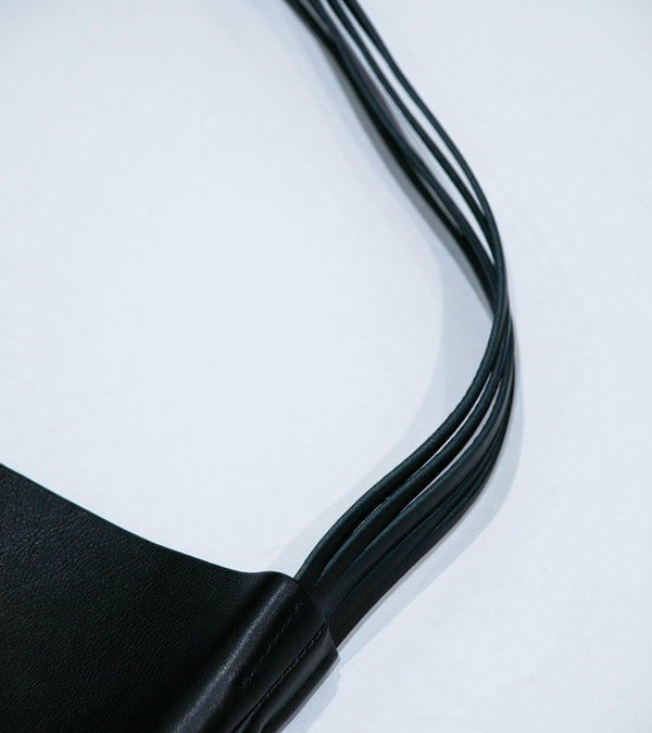 Seya 'Isaac Reina Canvas Hobo' (Black Leather)