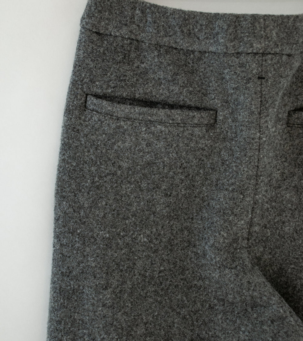 Fil Melange 'Howell Trousers' (Charcoal Heavy Lambswool Melton Knit)