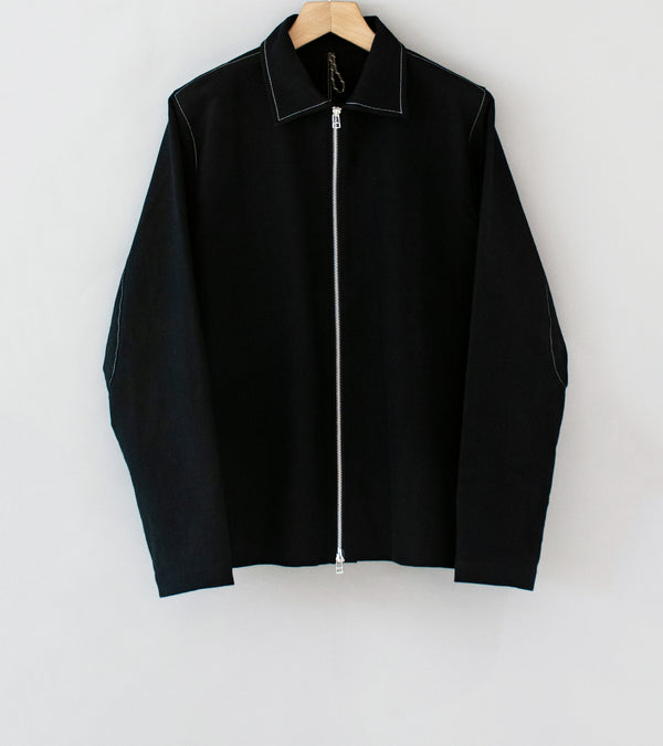 GILDA 'Jacket #1' (Black Moleskin w/ Contrast Stitching)