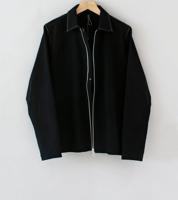 GILDA 'Jacket #1' (Black Moleskin w/ Contrast Stitching)