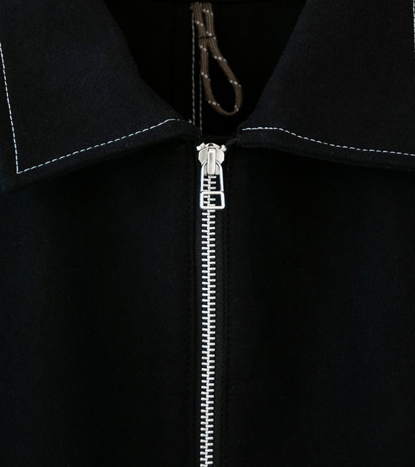 GILDA 'Jacket #1' (Black Moleskin w/ Contrast Stitching)