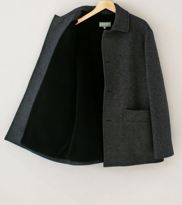 Margaret Howell 'Car Coat' (Charcoal Firm Wool Melton)