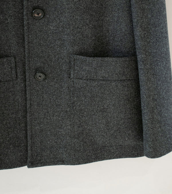 Margaret Howell 'Car Coat' (Charcoal Firm Wool Melton)