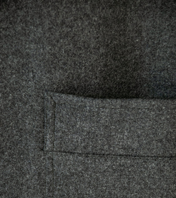Margaret Howell 'Car Coat' (Charcoal Firm Wool Melton)