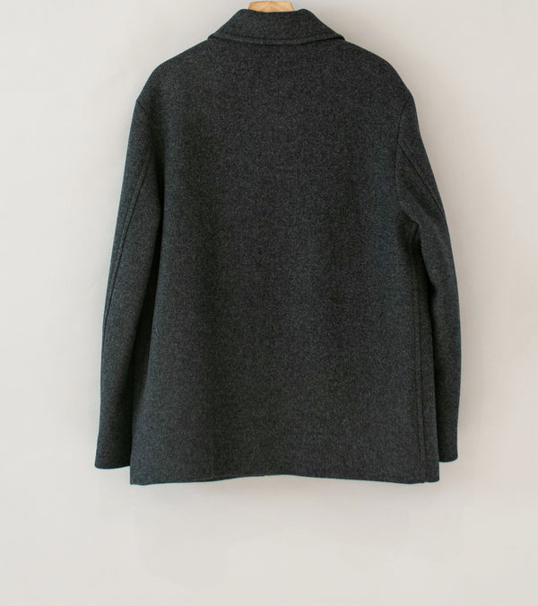 Margaret Howell 'Car Coat' (Charcoal Firm Wool Melton)