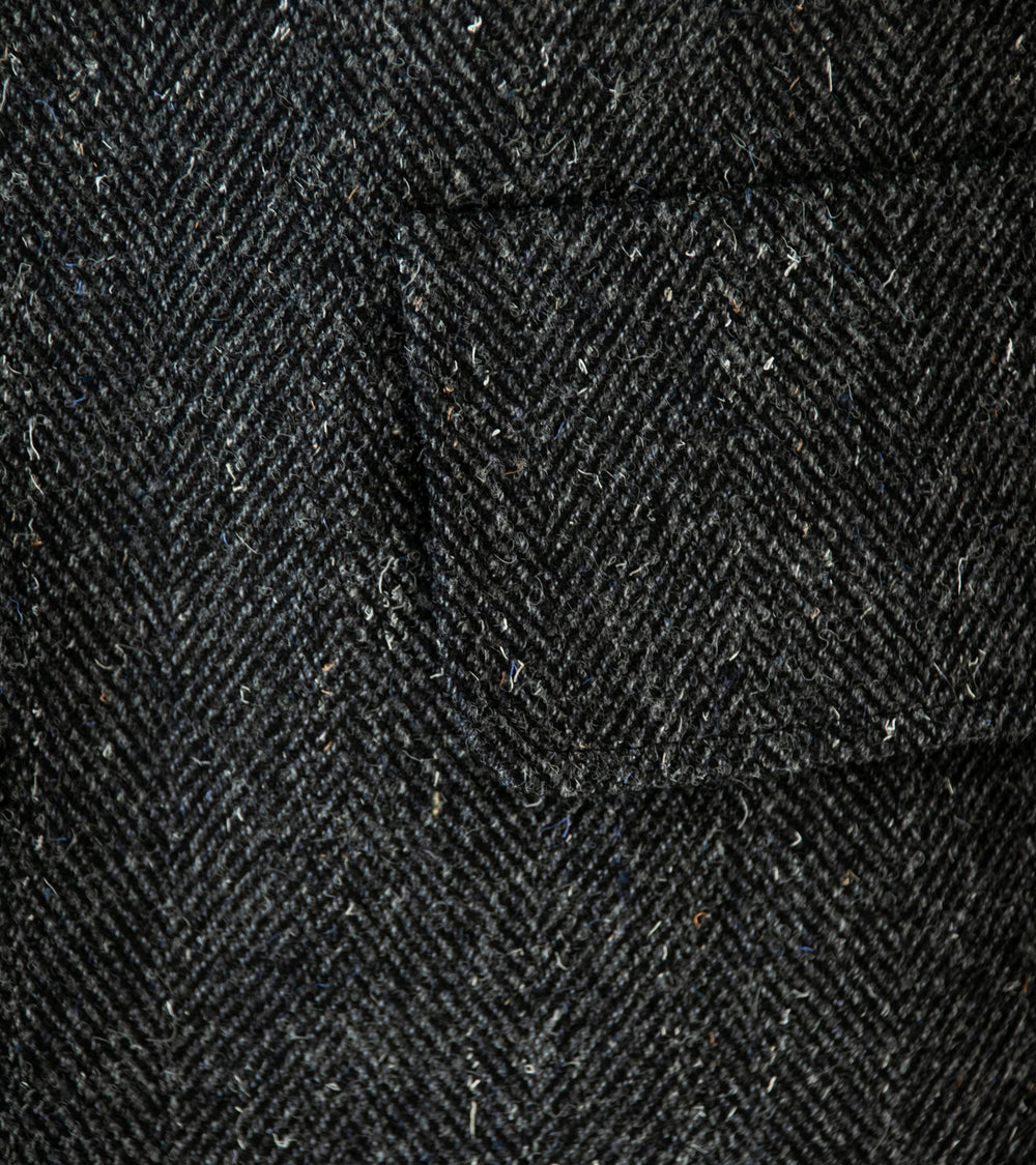 Margaret Howell 'Raglan Blazer' (Charcoal Dry Herringbone Wool)