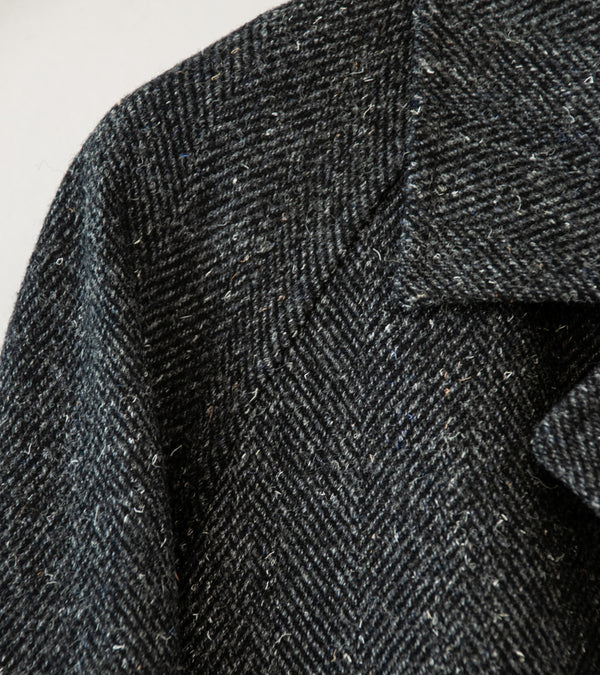 Margaret Howell 'Raglan Blazer' (Charcoal Dry Herringbone Wool)