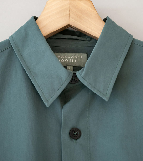 Margaret Howell 'Relaxed Shirt' (Teal Compact Washed Cotton)