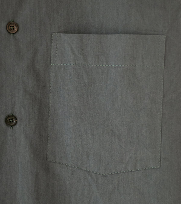 Margaret Howell 'Basic Shirt' (Charcoal Yarn Dye Cotton Poplin)
