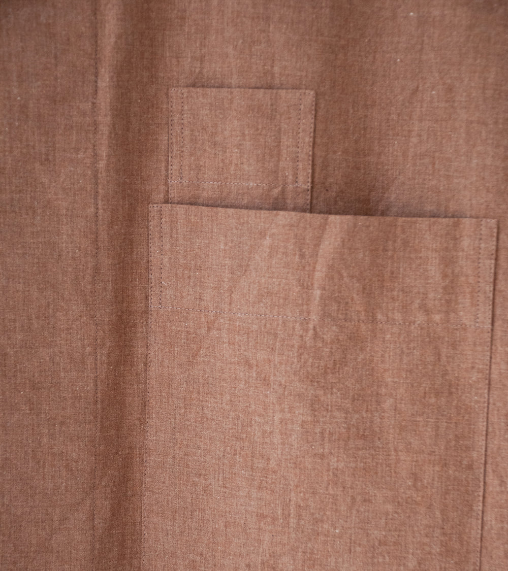 Margaret Howell 'Two Pocket Shirt' (Coffee Natural Dye Poplin)
