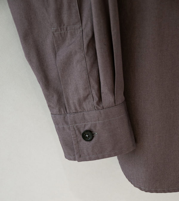 Margaret Howell 'Odd Pocket Shirt' (Ash Paper Cotton Poplin)