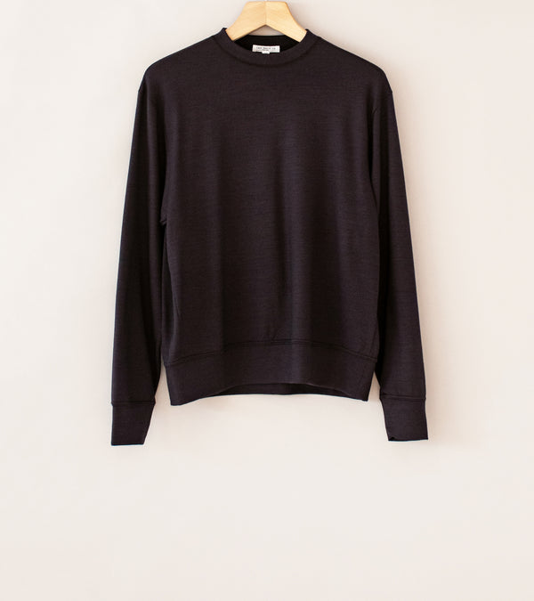 Lady White Co 'Wool Jersey Sweater' (Dark Purple)