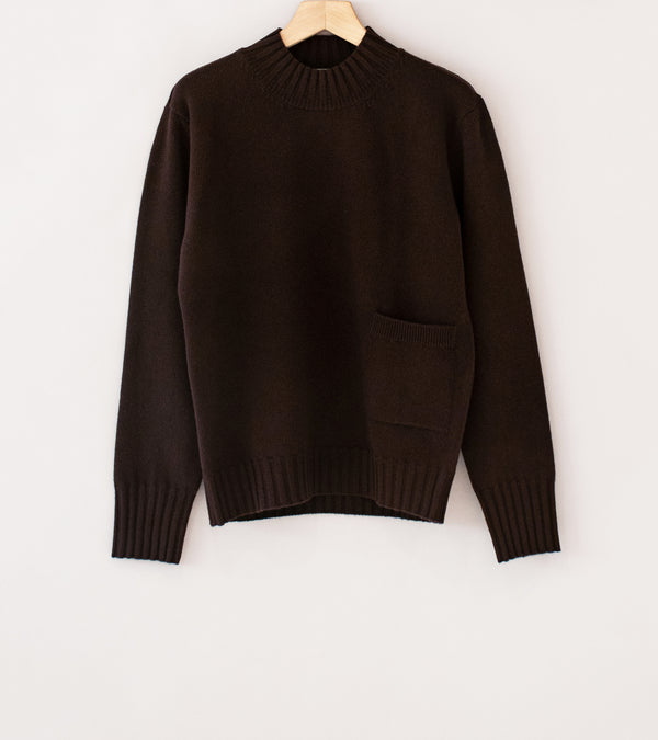 Margaret Howell 'Single Pocket Crew' (Mahogany Geelong Lambswool)