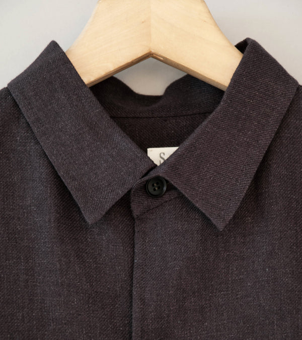 Seya 'Double Face Overshirt' (Mud Indigo Legacy Linen)