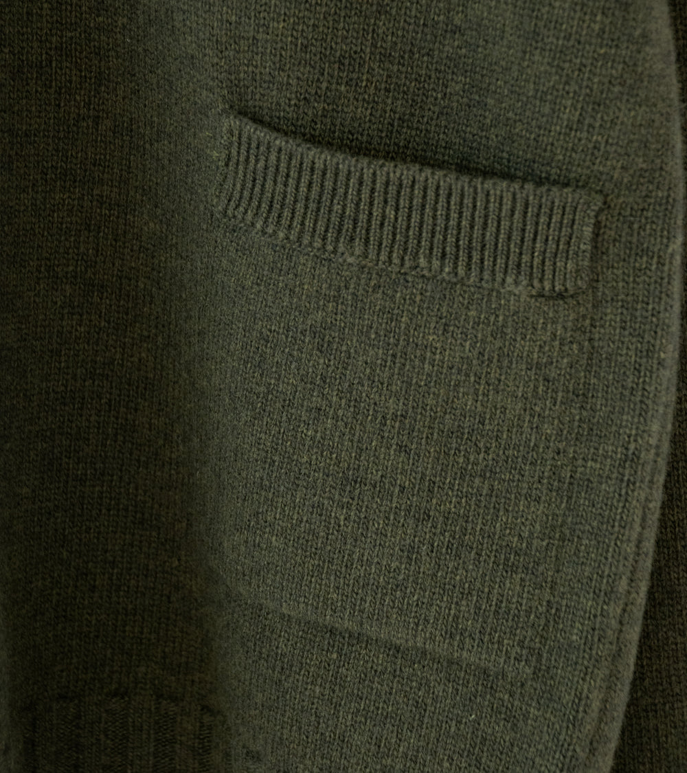 Margaret Howell 'Single Pocket Crew' (Khaki Geelong Lambswool)