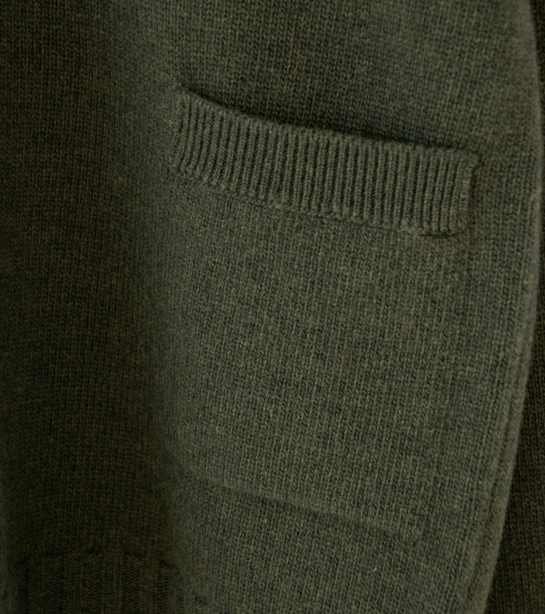 Margaret Howell 'Single Pocket Crew' (Khaki Geelong Lambswool)