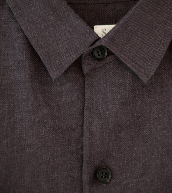 Seya 'Double Face Overshirt' (Mud Indigo Legacy Linen)