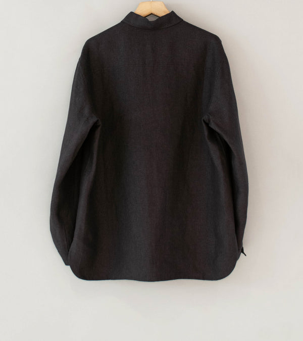 Seya 'Double Face Overshirt' (Mud Indigo Legacy Linen)