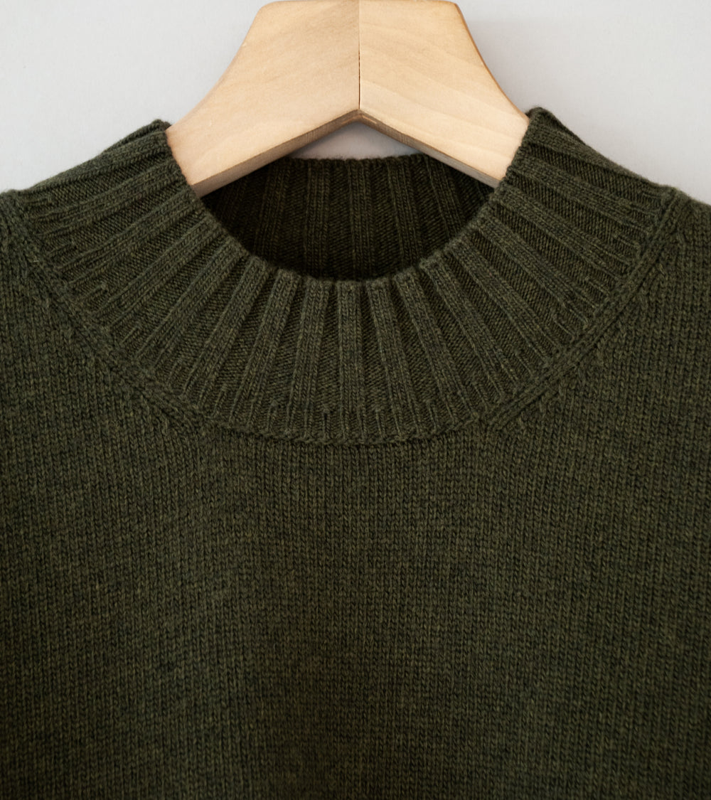 Margaret Howell 'Single Pocket Crew' (Khaki Geelong Lambswool)