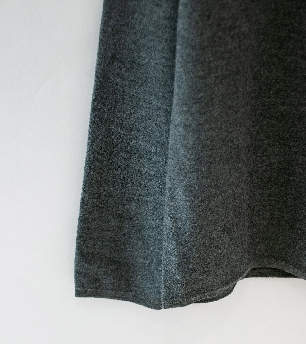 Margaret Howell 'Felted Crew Neck' (Grey Melange Fine Felted Merino)