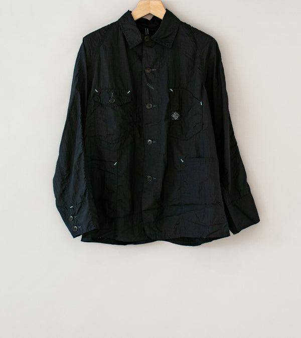 Post Overalls 'Engineer's Jacket' (Black Crinkle Nylon Taffeta)