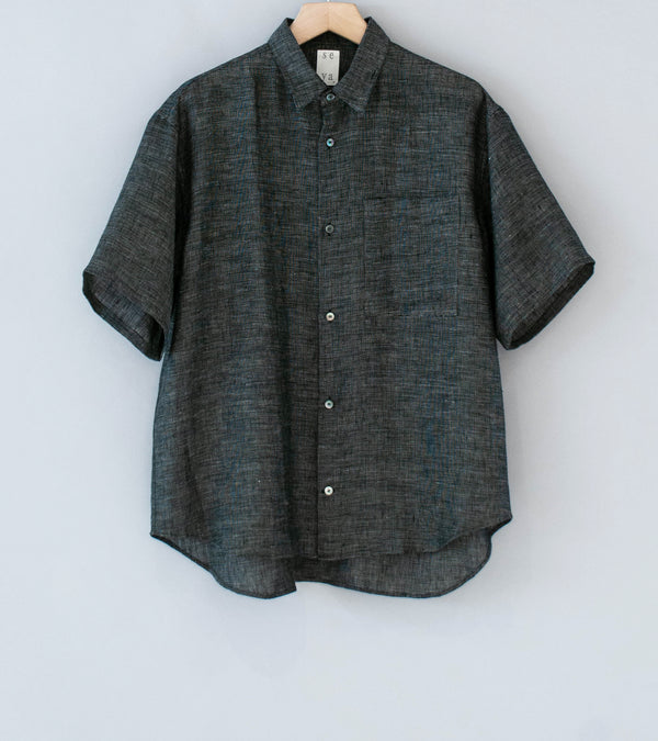 Seya 'Eternal Summer Shirt' (Black Mix Linen Mesh)