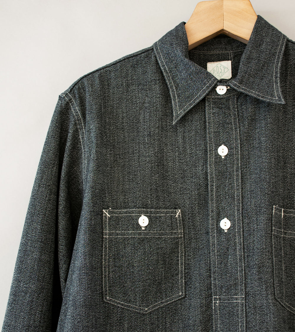 Post Overalls 'No.2 Shirt' (Salt & Pepper Grey Covert)