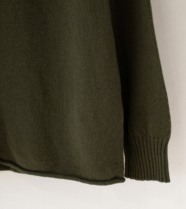 Margaret Howell 'Classic Guernsey' (Khaki Irregular Spun Wool)