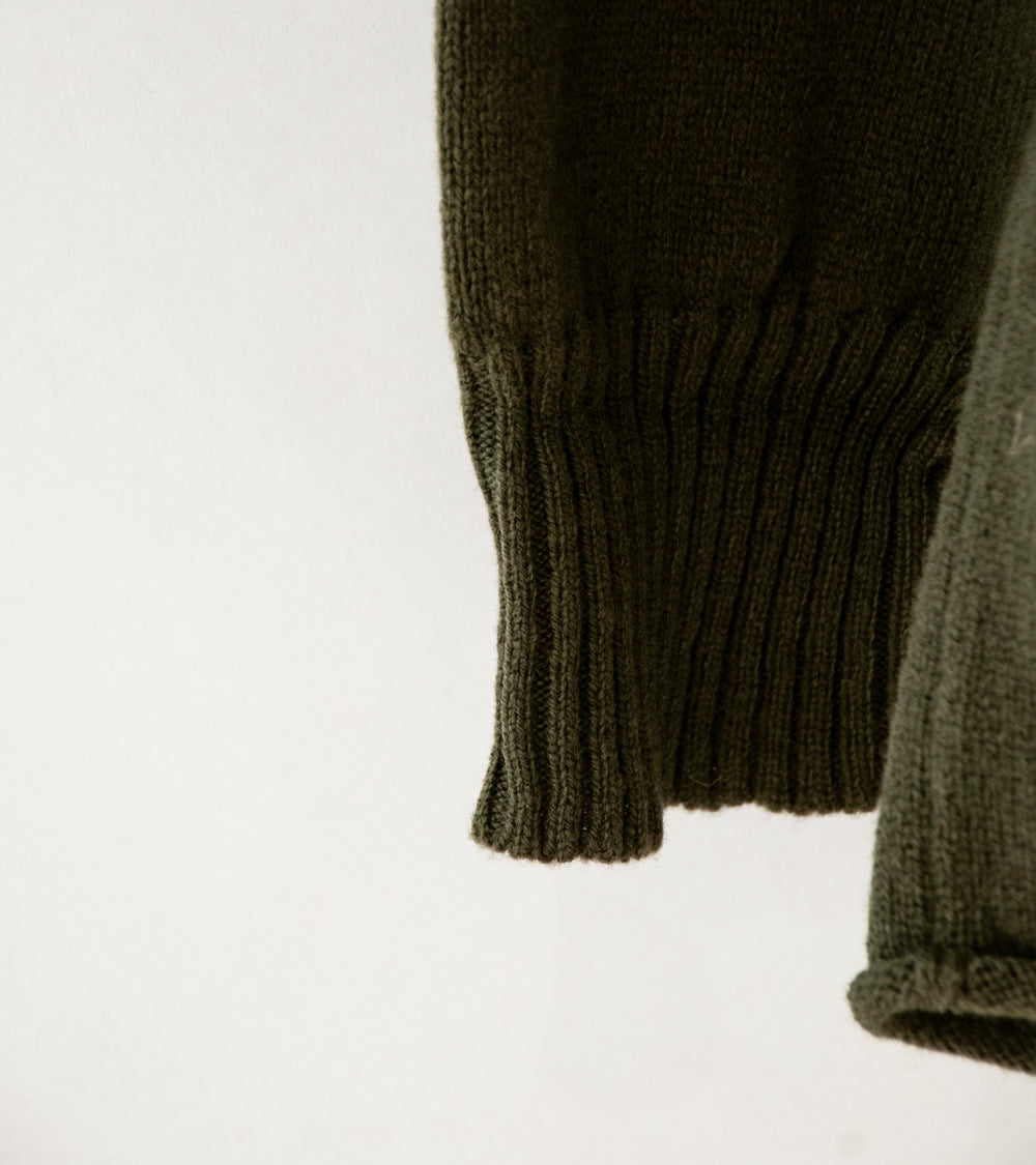 Margaret Howell 'Classic Guernsey' (Khaki Irregular Spun Wool)