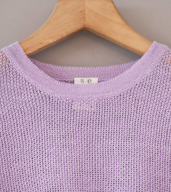 Seya 'Komorebi Sweater' (Sunset Mauve Large Gauge Kanoko Linen)