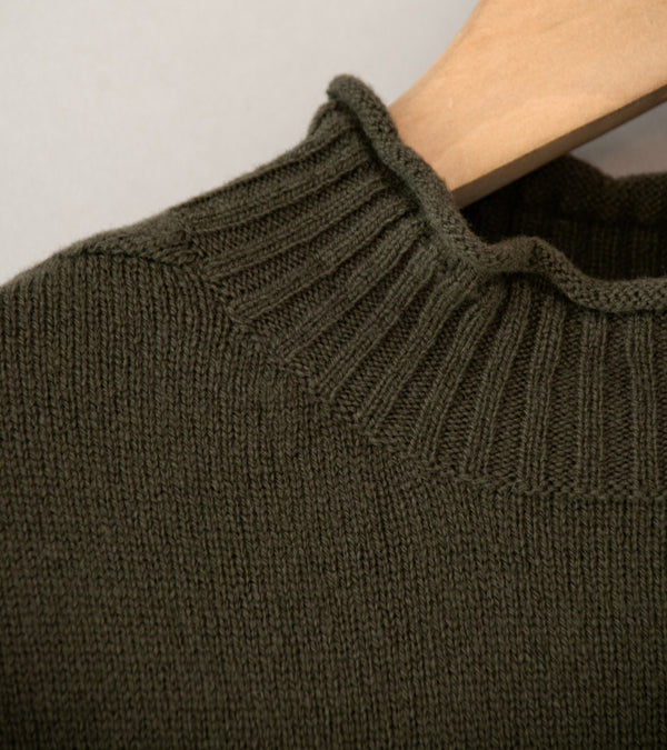 Margaret Howell 'Classic Guernsey' (Khaki Irregular Spun Wool)