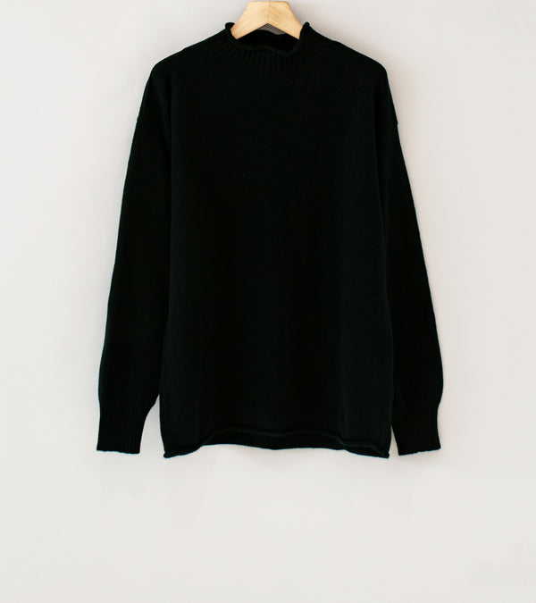 Margaret Howell 'Classic Guernsey' (Black Irregular Spun Wool)
