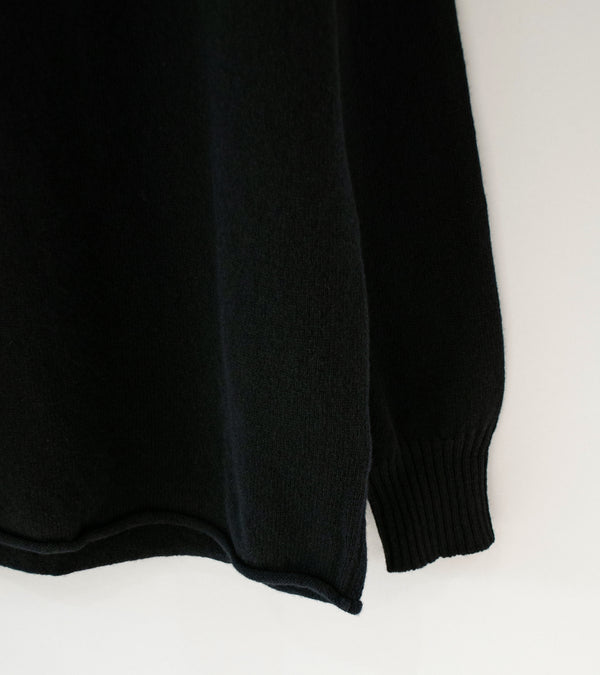 Margaret Howell 'Classic Guernsey' (Black Irregular Spun Wool)