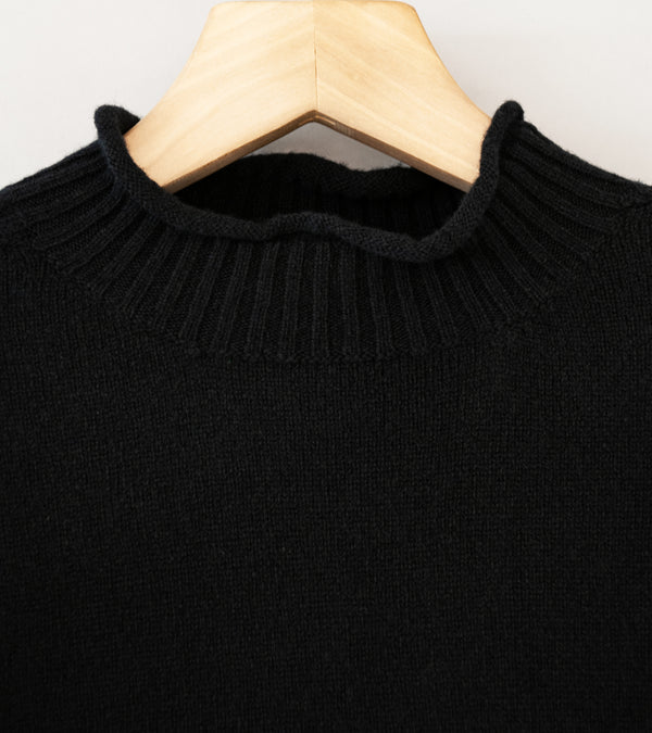 Margaret Howell 'Classic Guernsey' (Black Irregular Spun Wool)