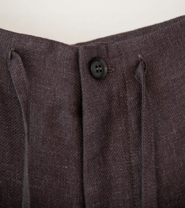 Seya 'Double Face Relax Pants' (Mud Indigo Legacy Linen)