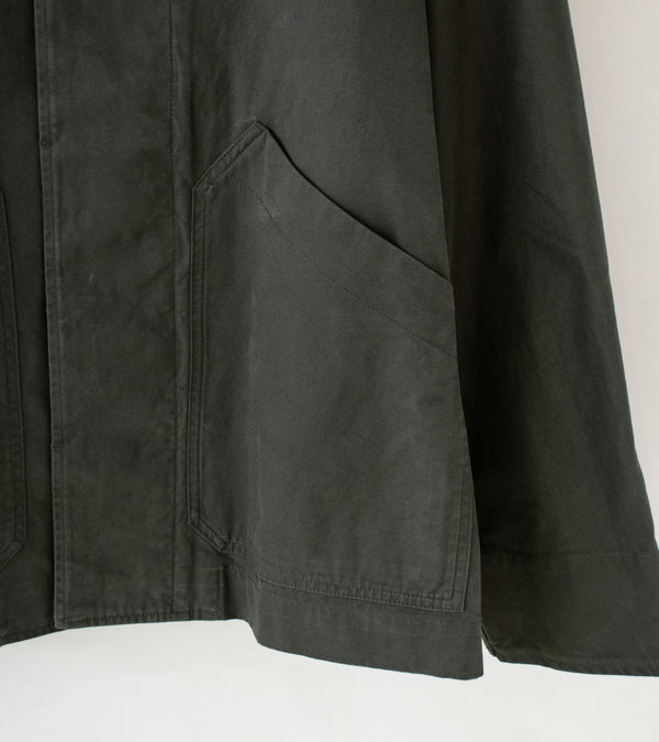 Margaret Howell 'MHL Raglan Jacket' (Ebony Plain Cotton Drill)