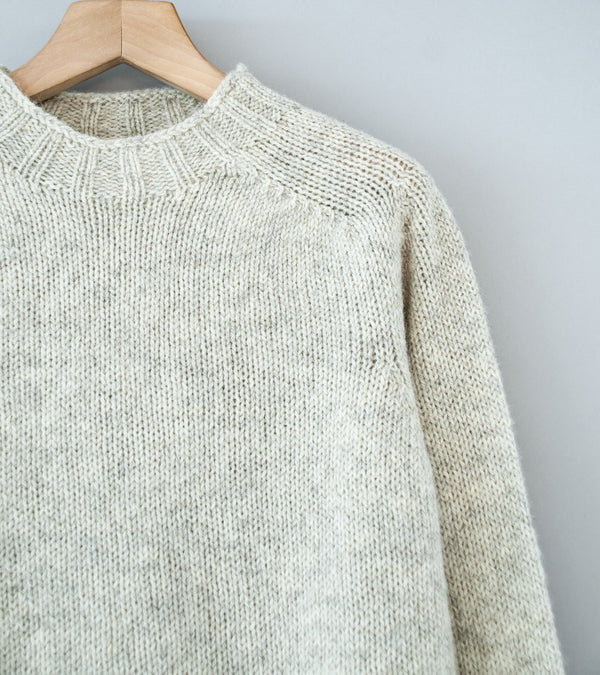 Margaret Howell 'MHL Chunky Seamless Crew Neck' (Natural Rustic Wool)